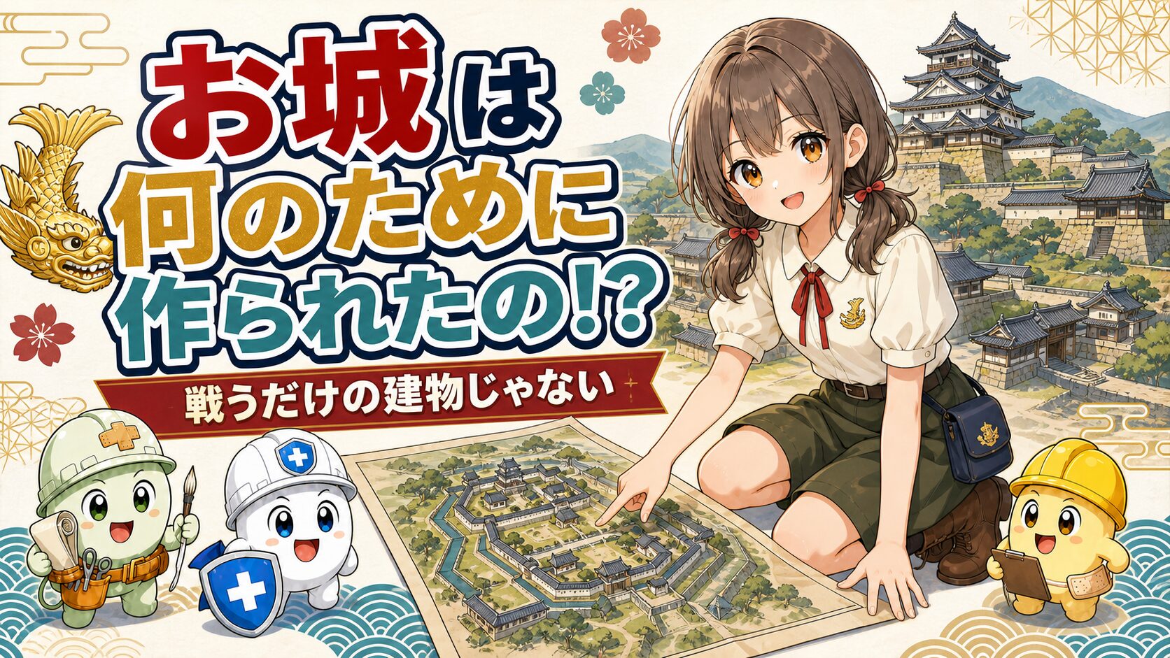 日本のお城が作られた目的を紹介する表紙